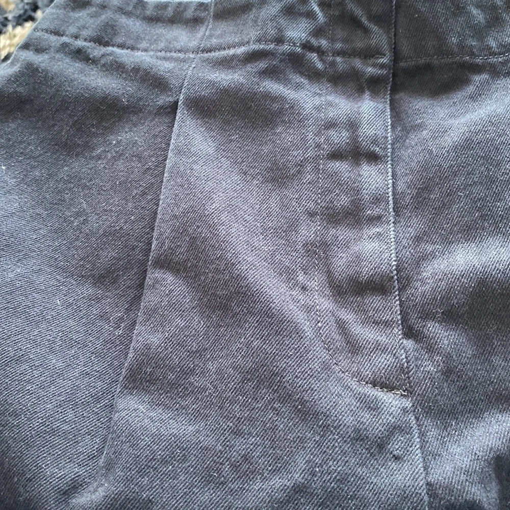 Club Monaco Nordstrom black wide leg cotton jeans Cinch belt back NEW S 10 C